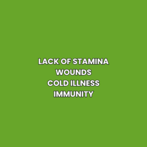 Lack of Stamina Wounds Cold Illness Immunity